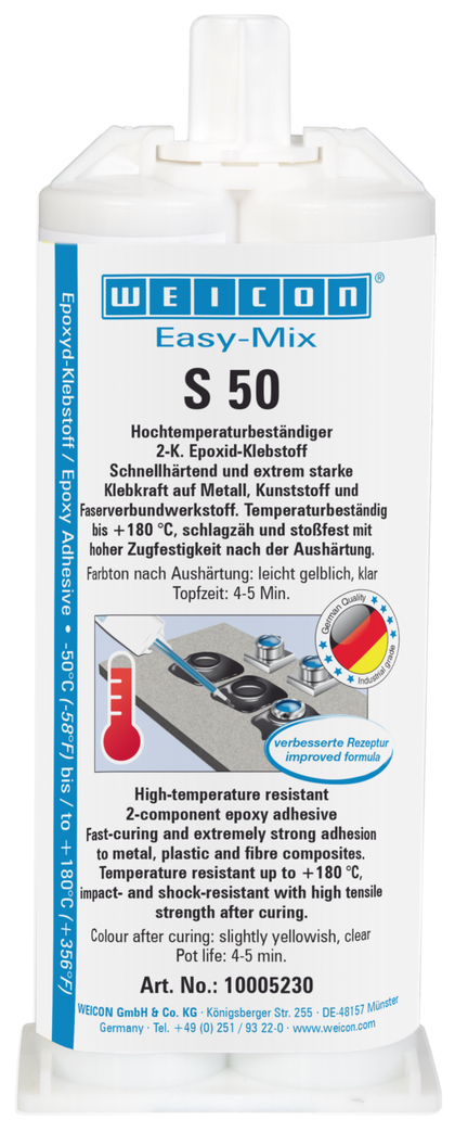 Easy-Mix S 50 | High-temperature resistant epoxy resin adhesive for fast repair and maintenance work