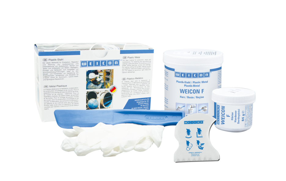 WEICON F | aluminium-filled epoxy resin system for repairs and moulding WEICON F | aluminium-filled epoxy resin system for repairs and moulding