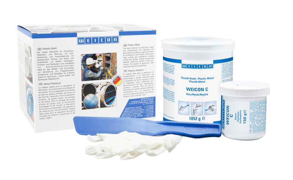 WEICON C | aluminium-filled epoxy resin system for repairs and moulding WEICON C | aluminium-filled epoxy resin system for repairs and moulding