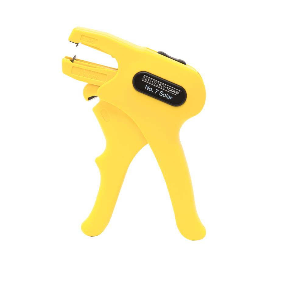Wire Stripper No. 7 Solar | for the stripping and skinning of common photovoltaic cables (such as H1Z2Z2-K) with a cross-section from 1.5 - 10 mm² Wire Stripper No. 7 Solar | for the stripping and skinning of common photovoltaic cables (such as H1Z2Z2-K) with a cross-section from 1.5 - 10 mm²