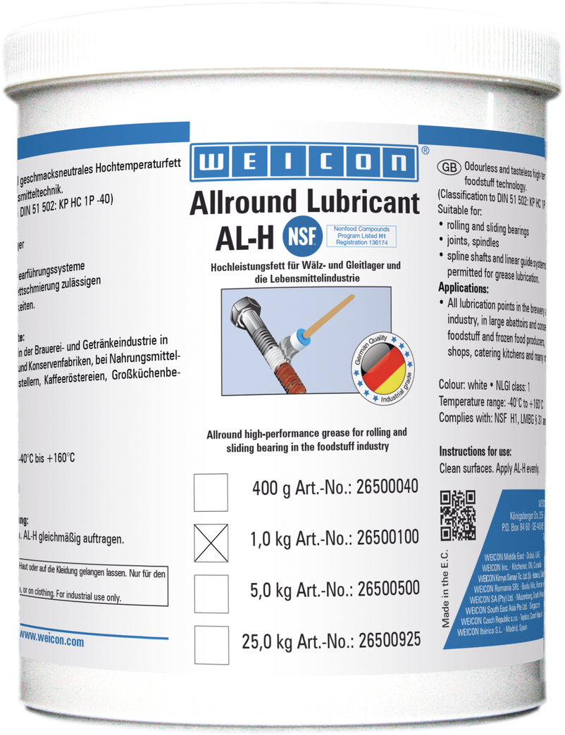 AL-H High-Performance Grease | Food-safe high-temperature grease AL-H High-Performance Grease | Food-safe high-temperature grease