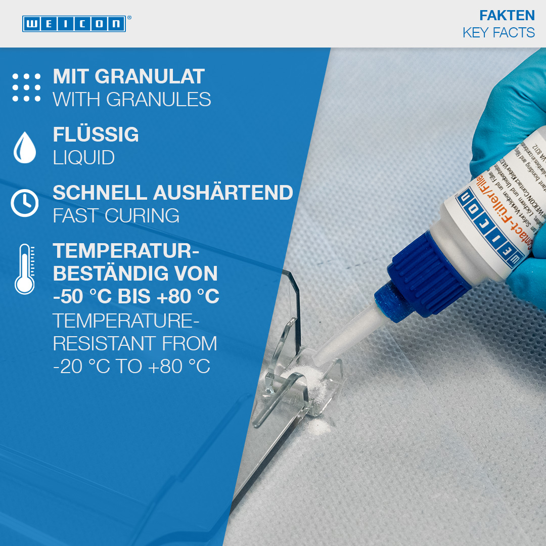 Contact-Filler Set | black special filler and cyanoacrylate adhesive Contact VA 8312