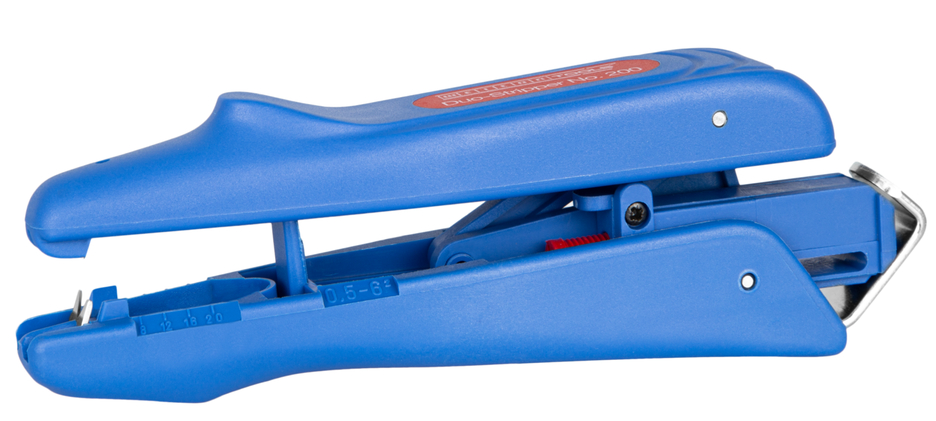 Duo-Stripper No. 200 | for cable skinning and stripping I working range stripping 0,5 - 6,0 mm² / skinning 4 - 28 mm Ø Duo-Stripper No. 200 | for cable skinning and stripping I working range stripping 0,5 - 6,0 mm² / skinning 4 - 28 mm Ø