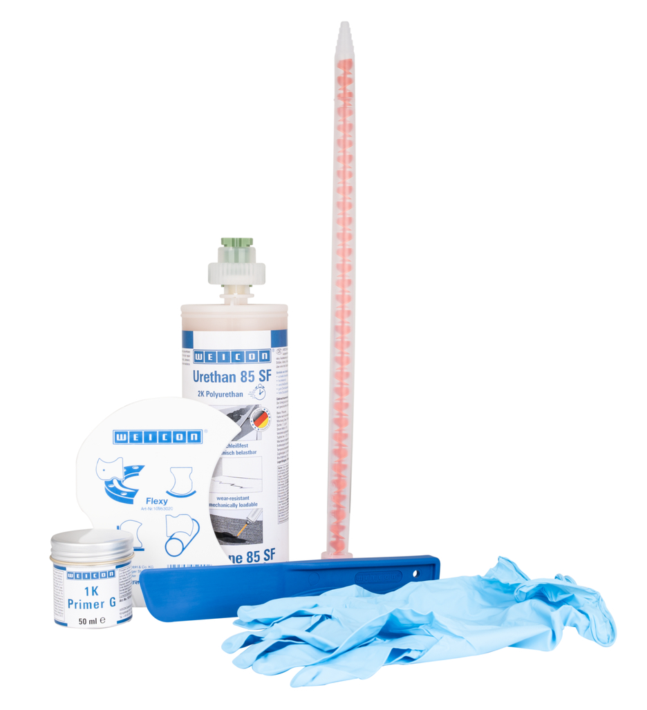 Belt Repair-Kit SF | fast curing polyurea repair and coating compound for rubber surfaces, work pack