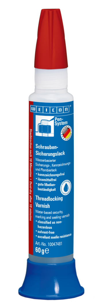 WEICON Threadlocking Varnish | Water-based lacquer for threadlocking, marking and sealing