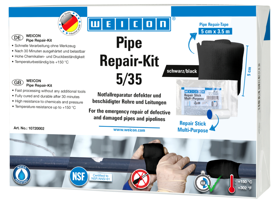 Pipe Repair-Kit | for emergency repairs on damaged pipes and lines
