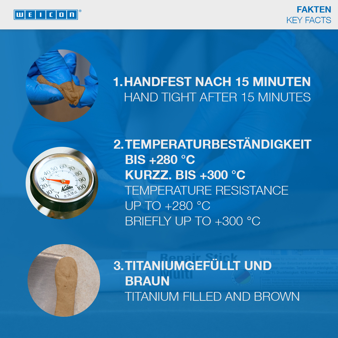 Repair Stick Titanium | Repair putty, resistant to high temperatures