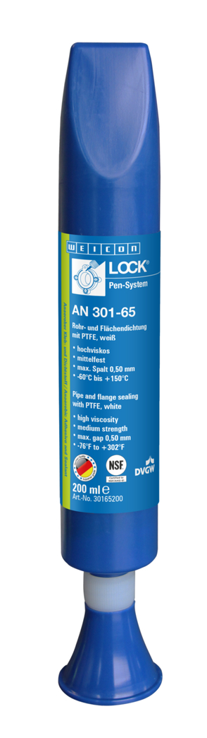 WEICONLOCKĀ® AN 301-65 Pipe and Flange Sealing | with PTFE, medium strength, with drinking water approval WEICONLOCKĀ® AN 301-65 Pipe and Flange Sealing | with PTFE, medium strength, with drinking water approval