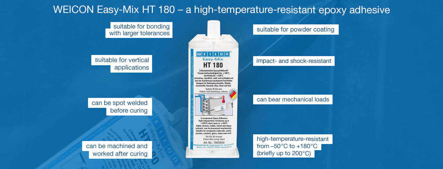 epoxy adhesive, high-temperature, HT 180, two-component, white cartridge