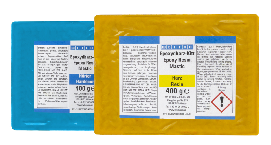 WEICON Epoxy Resin Putty | kneadable universal repair compound