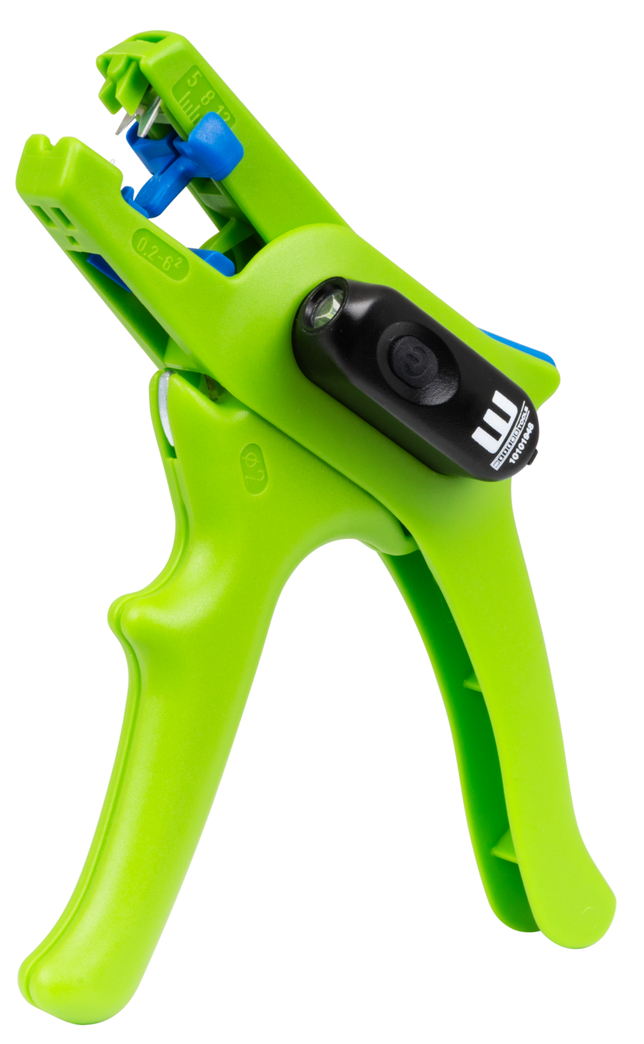 Wire Stripper No. 5 Green Line LED Set
 | Stripping tools made from up to 97% renewable raw materials, 2-piece set incl. wire stripper and LED Work Light