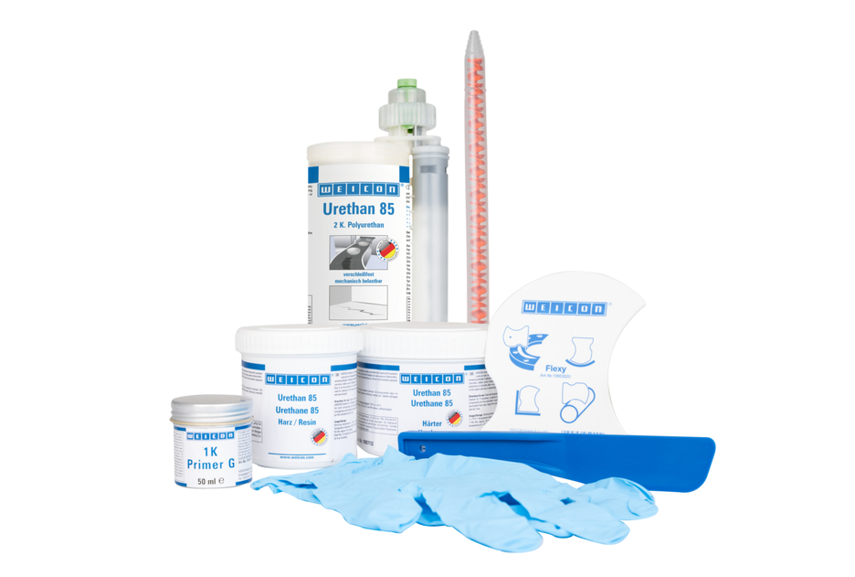 Belt Repair-Kit | polyurea repair and coating compound for rubber surfaces, work pack