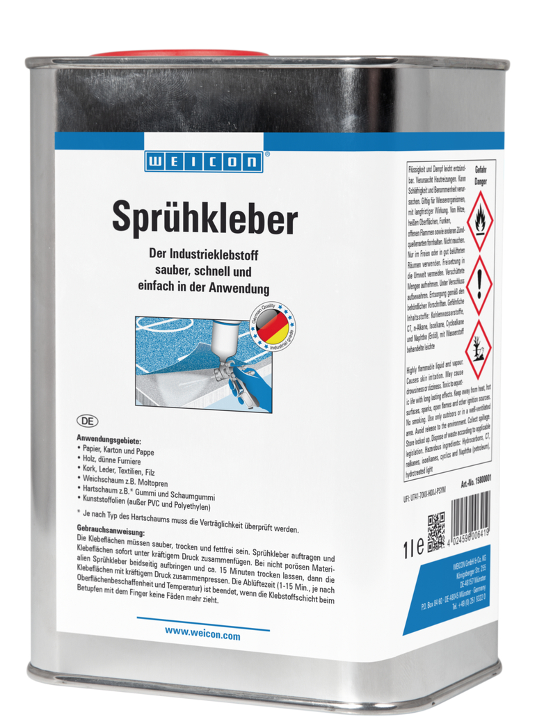 Adhesive Spray Liquid | contact adhesive for strong and durable bonds, to be used in an appropriate spraying system Adhesive Spray Liquid | contact adhesive for strong and durable bonds, to be used in an appropriate spraying system