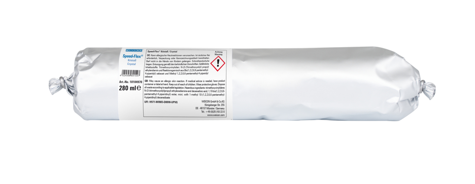 Flex 310 M® Crystal | elastic adhesive based on MS-Polymer in Presspack packaging for fatigue-free working