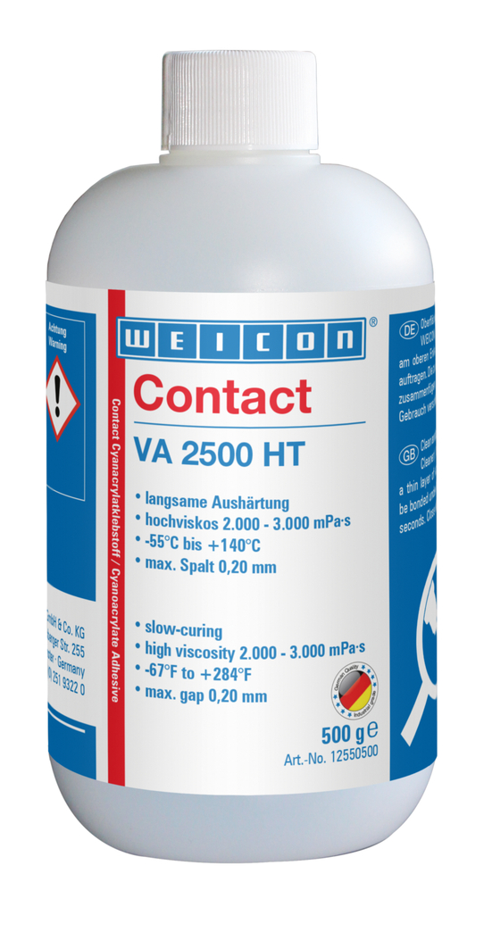 VA 2500 HT Cyanoacrylate Adhesive | high-viscosity instant adhesive, high-temperature-resistant up to 140°C