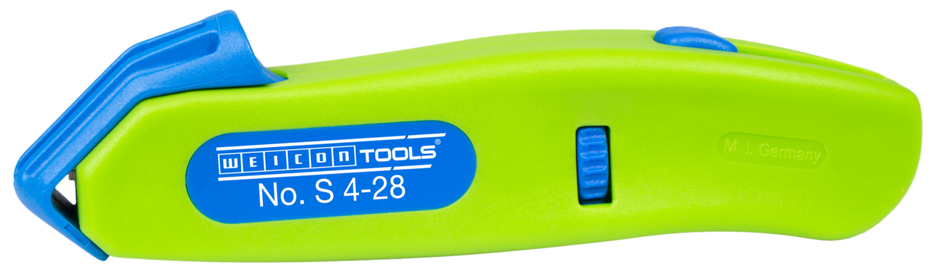 Cable Stripper No. S 4 - 28 Green Line | Stripping tools made from up to 97% renewable raw materials I with retractable hook blade I working range 4 - 28 mm Ø