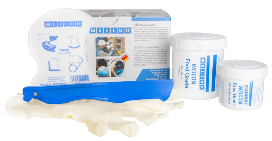 WEICON Food Grade | ceramic-filled epoxy resin system for wear protection, food approval