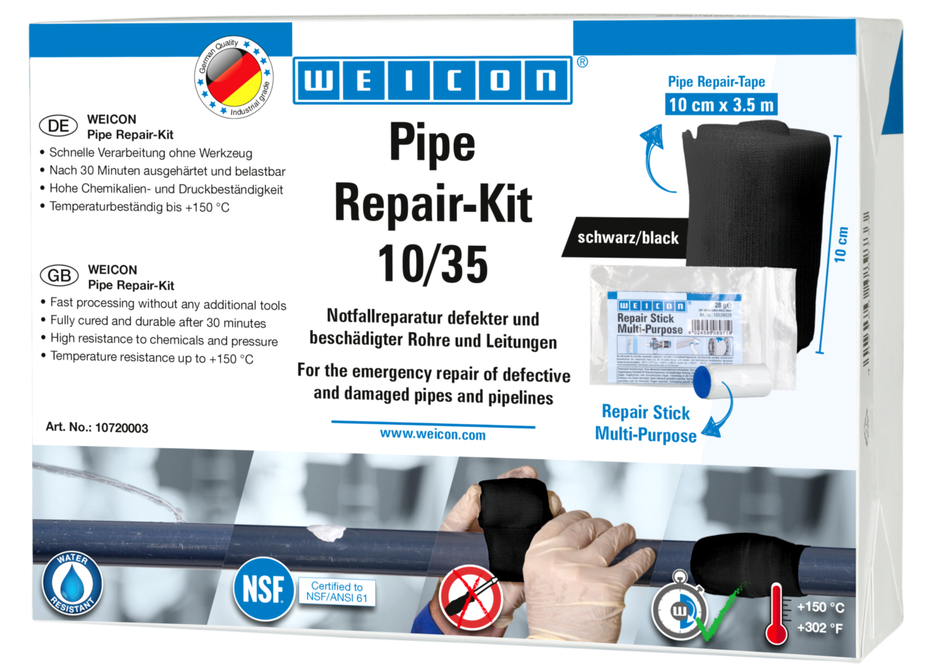 Pipe Repair-Kit | for emergency repairs on damaged pipes and lines