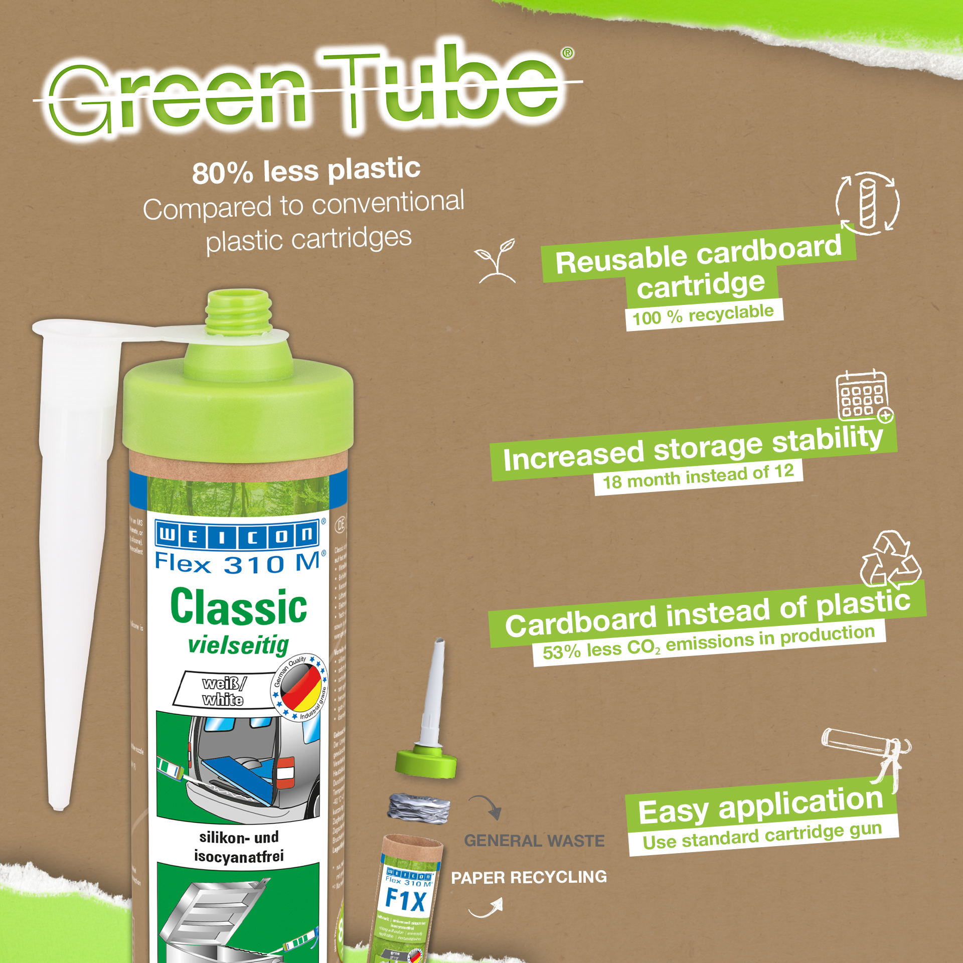 Flex 310 M® Classic | MS polymer-based elastic adhesive for versatile use
