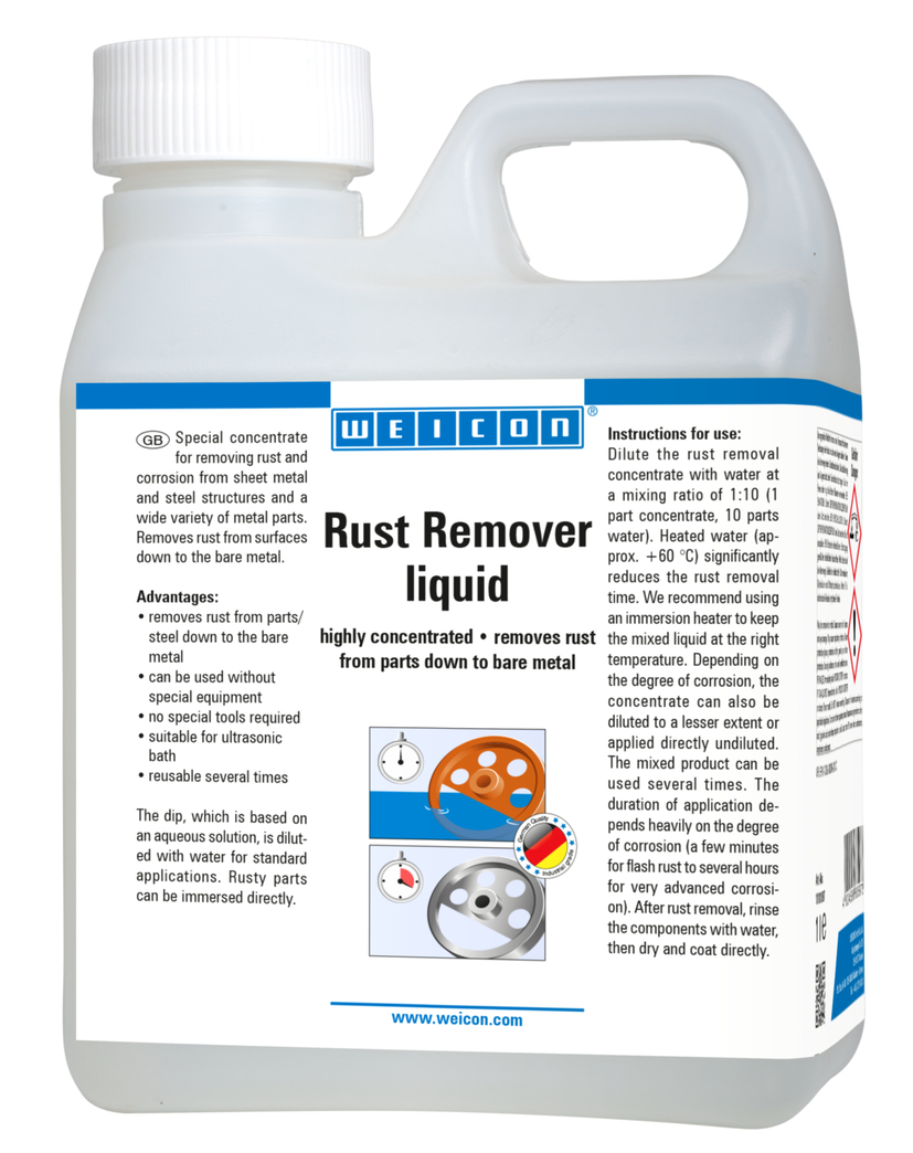 WEICON Rust Remover liquid | highly concentrated dip for removing rust and corrosion