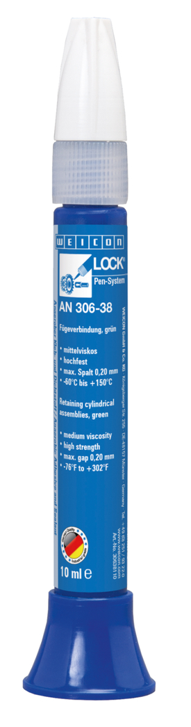 WEICONLOCKĀ® AN 306-38 Retaining Cylindrical
Assemblies | high strength, with drinking water approval WEICONLOCKĀ® AN 306-38 Retaining Cylindrical
Assemblies | high strength, with drinking water approval