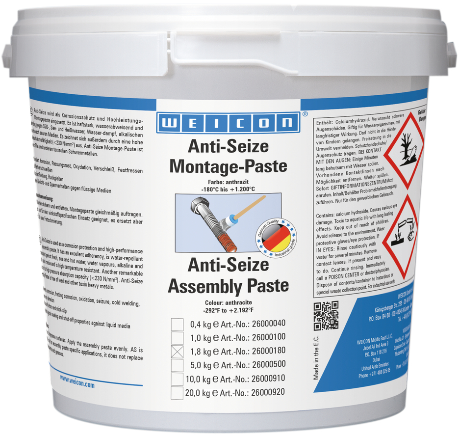 Anti-Seize Assembly Paste | lubricant and release agent paste