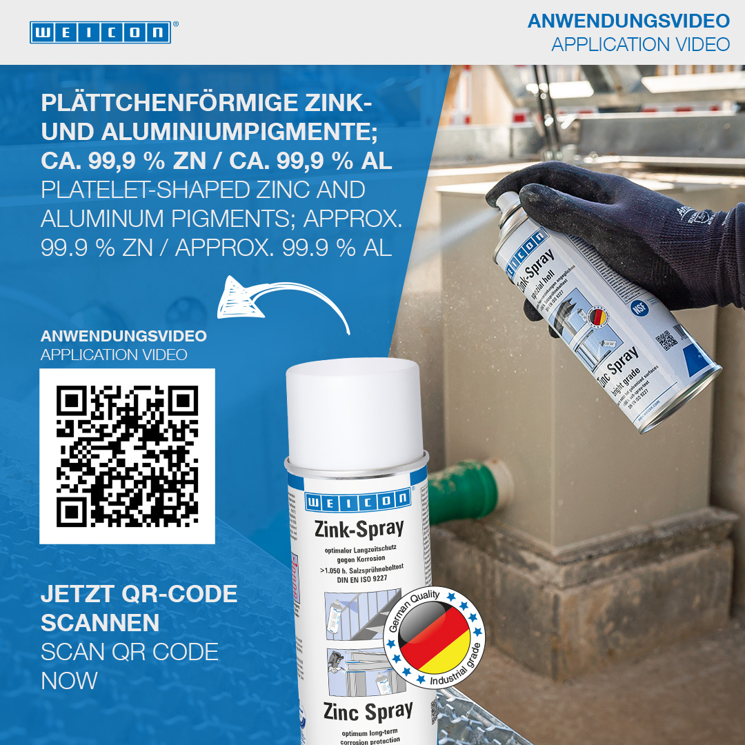Zinc Spray | cathodic corrosion protection with approval for use in the food sector