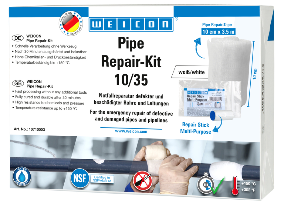 Pipe Repair-Kit | for emergency repairs on damaged pipes and lines