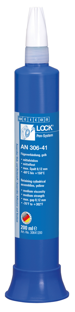 WEICONLOCKĀ® AN 306-41 Retaining Cylindrical
Assemblies | for bearings, shafts and bushes, high medium strength, medium viscosity WEICONLOCKĀ® AN 306-41 Retaining Cylindrical
Assemblies | for bearings, shafts and bushes, high medium strength, medium viscosity