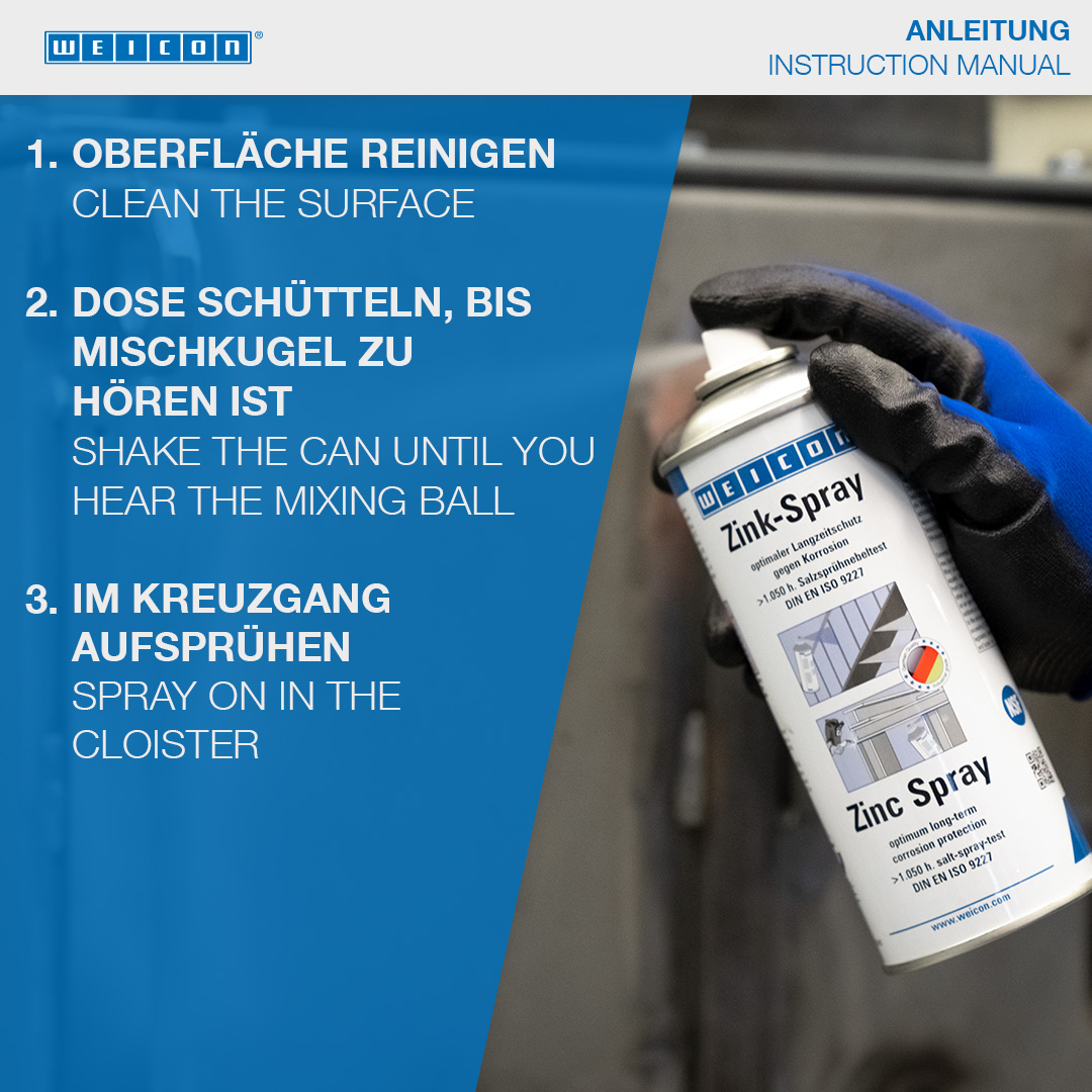 Zinc Spray | cathodic corrosion protection with approval for use in the food sector