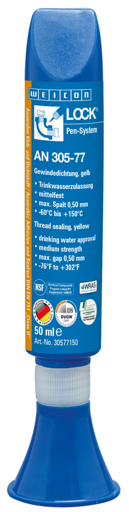WEICONLOCKĀ® AN 305-77 Thread Sealing | medium strength, with drinking water approval WEICONLOCKĀ® AN 305-77 Thread Sealing | medium strength, with drinking water approval