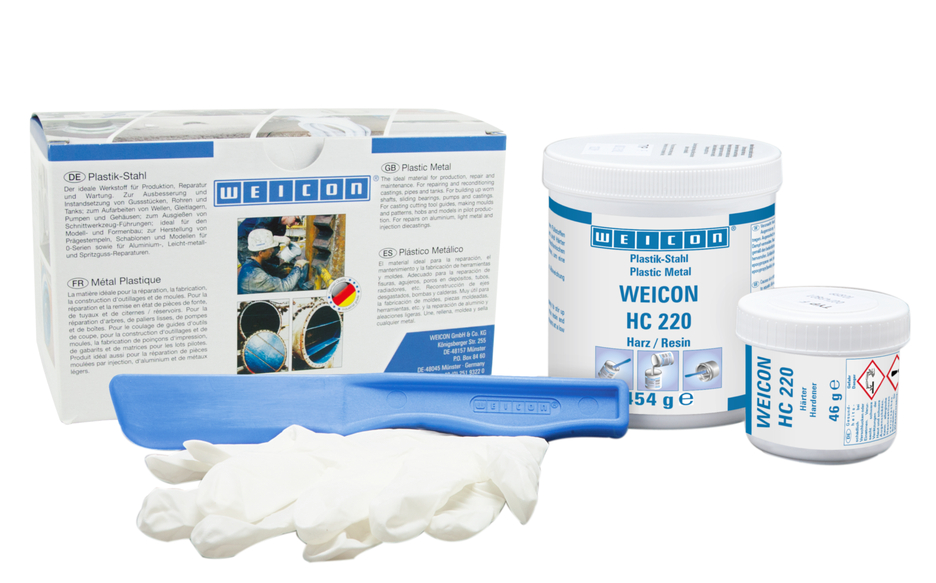 WEICON Ceramic HC 220 | ceramic-filled high-temperature-resistant epoxy resin system for wear protection coating WEICON Ceramic HC 220 | ceramic-filled high-temperature-resistant epoxy resin system for wear protection coating