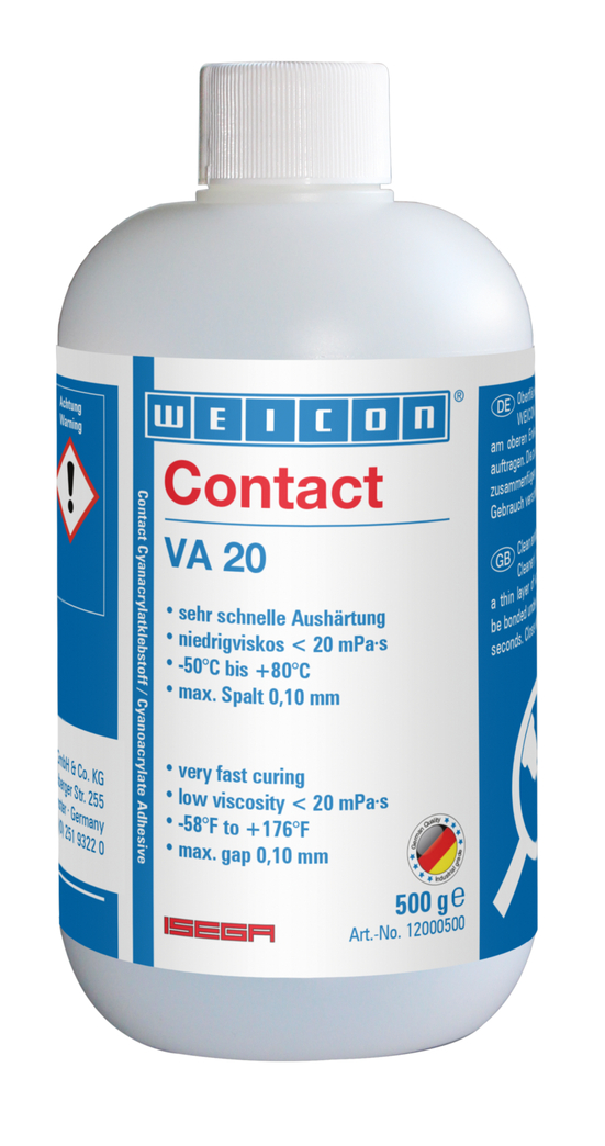 VA 20 Cyanoacrylate Adhesive | instant adhesive for the food sector as well as plastic and rubber