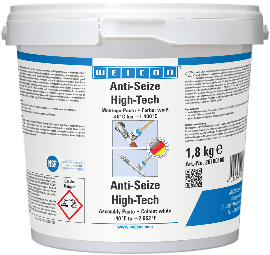 Anti-Seize High-Tech Assembly Paste | metal-free lubricant and release agent paste