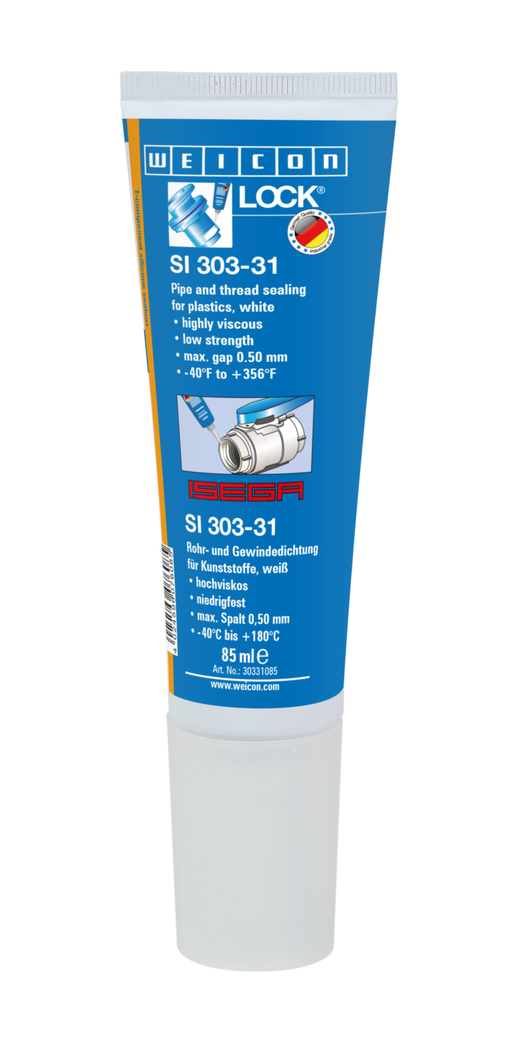WEICONLOCKĀ® SI 303-31 Pipe and thread sealing | low strength, high viscosity, ISEGA-certified WEICONLOCKĀ® SI 303-31 Pipe and thread sealing | low strength, high viscosity, ISEGA-certified