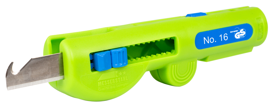 Quadro-Stripper No.16 Green Line | Stripping tools made from up to 97% renewable raw materials I multifunctional stripper, working range stripping 0,5 - 6,0 mm² I skinning 8 - 13 mm Ø