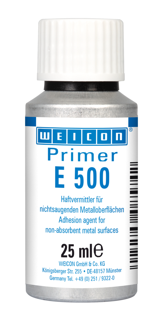 Primer E 500 | bonding agent for non-absorbent metal surfaces, especially for silicones Primer E 500 | bonding agent for non-absorbent metal surfaces, especially for silicones