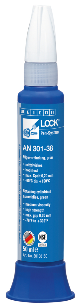 WEICONLOCKĀ® AN 301-38 Retaining Cylindrical
Assemblies | high strength, medium viscosity WEICONLOCKĀ® AN 301-38 Retaining Cylindrical
Assemblies | high strength, medium viscosity