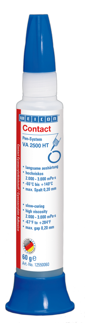 VA 2500 HT Cyanoacrylate Adhesive | high-viscosity instant adhesive, high-temperature-resistant up to 140°C