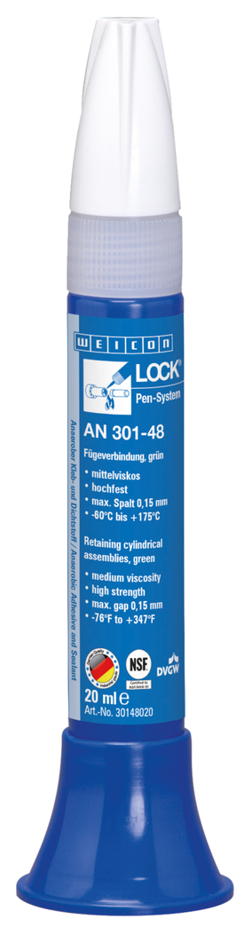 WEICONLOCKĀ® AN 301-48 Retaining Cylindrical
Assemblies | high strength, with drinking water approval WEICONLOCKĀ® AN 301-48 Retaining Cylindrical
Assemblies | high strength, with drinking water approval