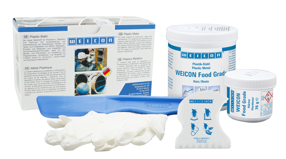 WEICON Food Grade | mineral-filled epoxy resin system for wear protection, food approval