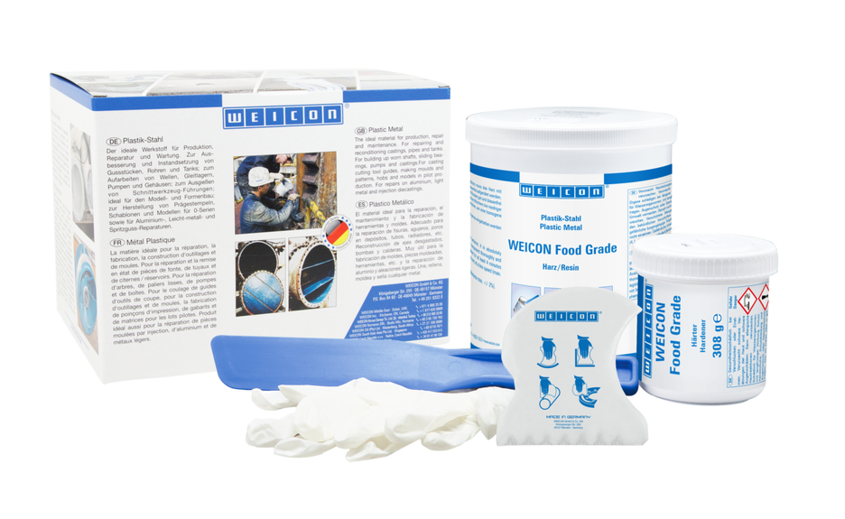 WEICON Food Grade | mineral-filled epoxy resin system for wear protection, food approval